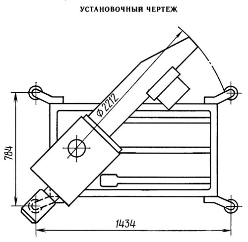 2К52, 2К52-1 Настановне креслення радіально-свердлильного верстата
